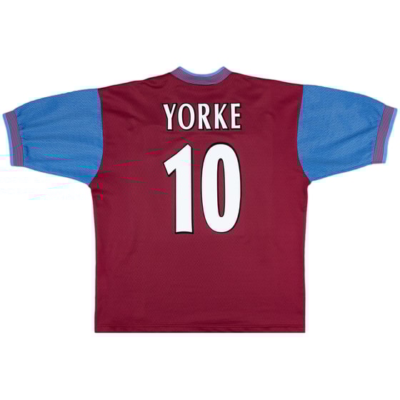 1997-98 Aston Villa Home Shirt Yorke #10 - 8/10 - (L)