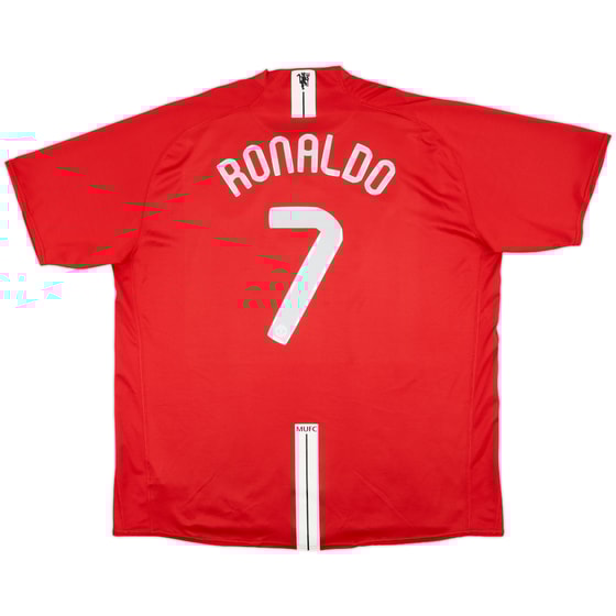 2007-09 Manchester United Home Shirt Ronaldo #7 - 8/10 - (3XL)