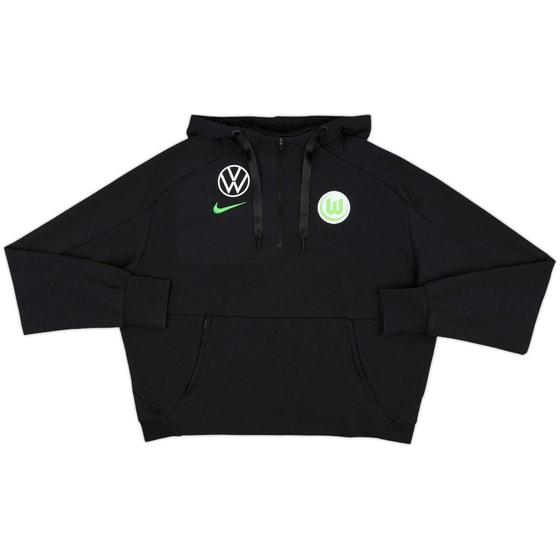 2021-22 Wolfsburg Nike 1/4 Zip Hooded Sweat Top - 8/10 - (Women's L)