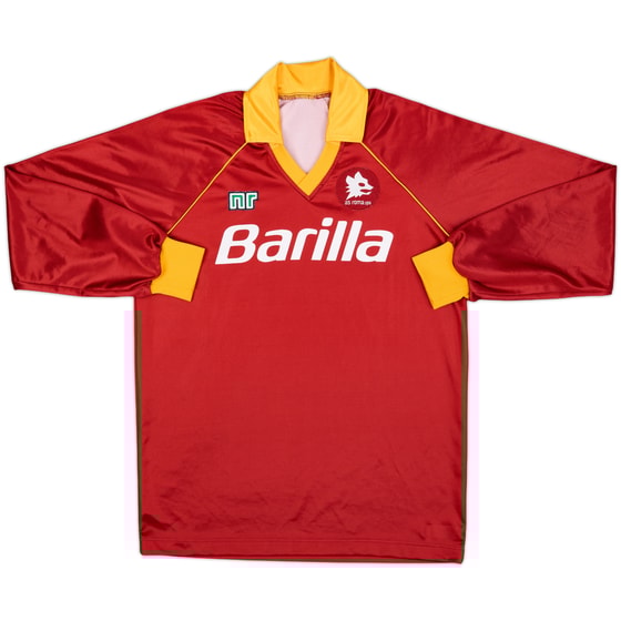 1990-91 Roma Home L/S Shirt - 5/10 - (XL)