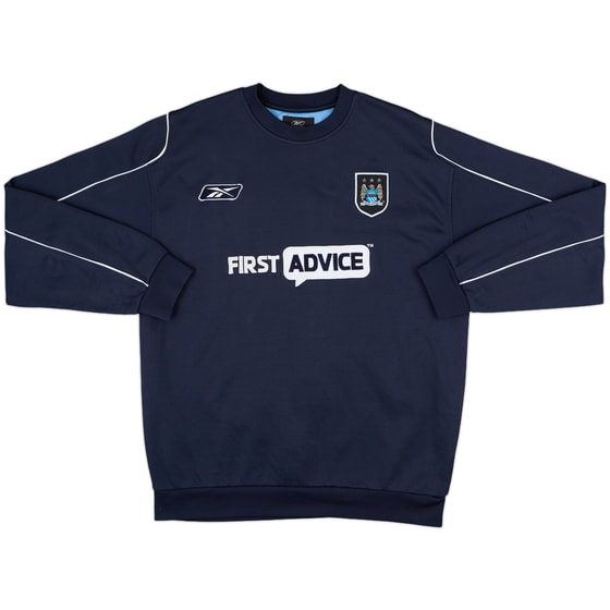 2003-04 Manchester City Reebok Sweat Top - 9/10 - (L)