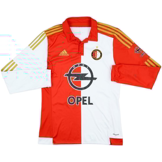 2015-16 Feyenoord Match Issue Home L/S Shirt #3