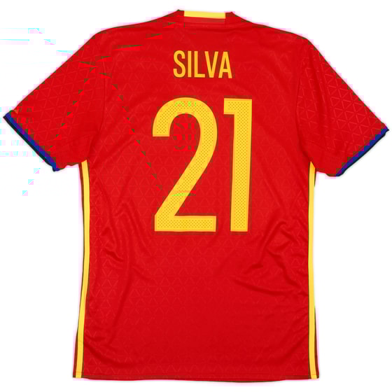2016-17 Spain Home Shirt Silva #21 - 10/10 - (S)