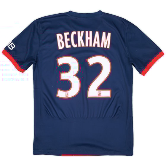 2013-14 Paris Saint-Germain Home Shirt Beckham #32 - 6/10 - (S)