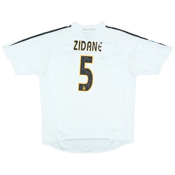 2004-05 Real Madrid Home Shirt Zidane #5 - 5/10 - (XL)