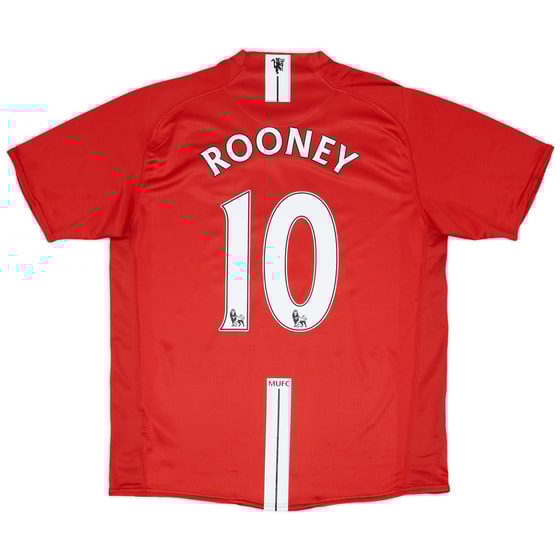 2007-09 Manchester United Home Shirt Rooney #10