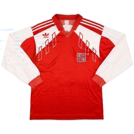 1992 Czechoslovakia Match Issue European U21 Championship Home L/S Shirt #9