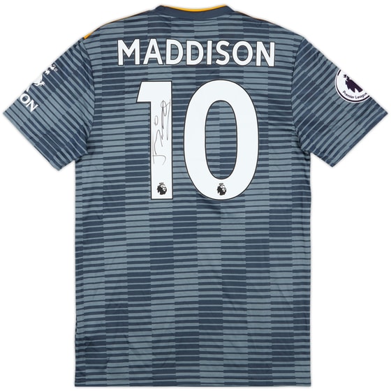 2018-19 Leicester Match Issue Signed Away Shirt Maddison #10