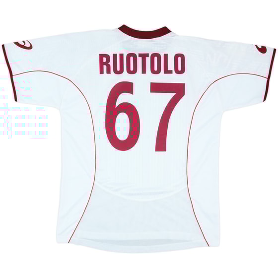 2003-04 Livorno Match Issue Away Shirt Ruotolo #67