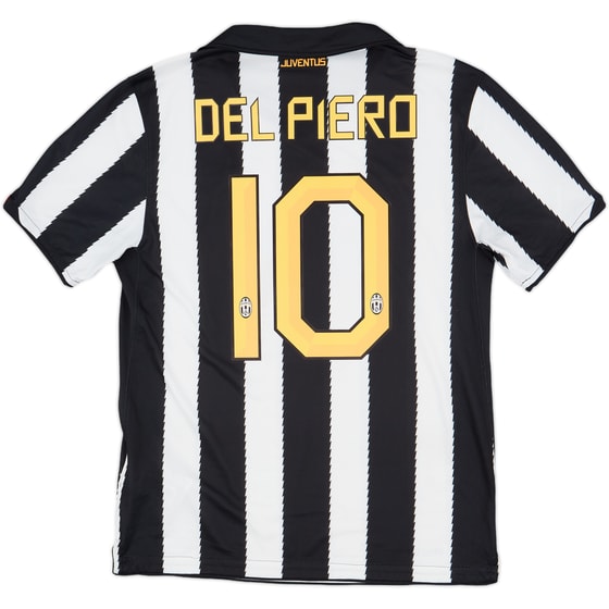 2010-11 Juventus Home Shirt Del Piero #10 - 8/10 - (M)