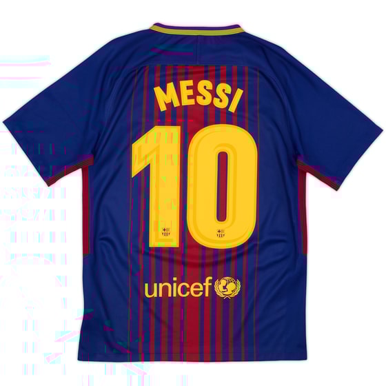 2017-18 Barcelona Home Shirt Messi #10 - 10/10 - (S)