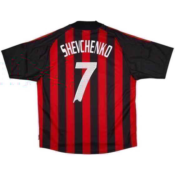 2002-03 AC Milan Home Shirt Shevchenko #7 - 5/10 - (XL)