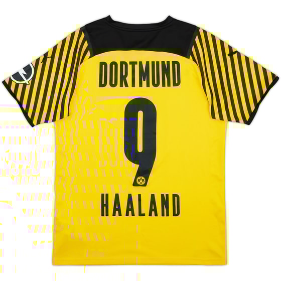 2021-22 Borussia Dortmund Home Shirt Haaland #9 - 7/10 - (S)