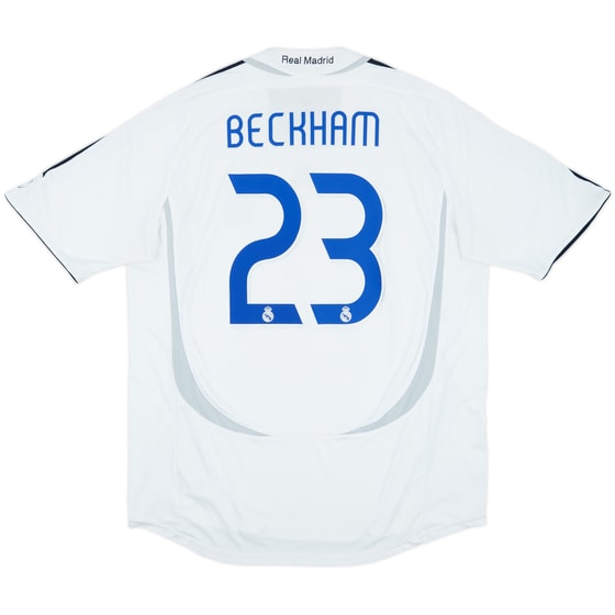 2006-07 Real Madrid Home Shirt Beckham #23 - 6/10 - (XL)