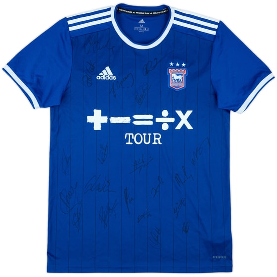 2021-22 Ipswich Match Issue Squad Signed Home Shirt #7