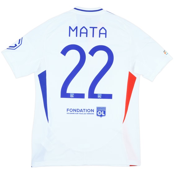 2024-25 Lyon Match Issue Europa League Home Shirt Mata #22