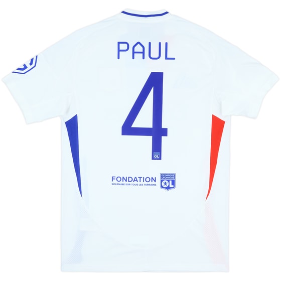 2024-25 Lyon Match Issue Europa League Home Shirt Paul #4
