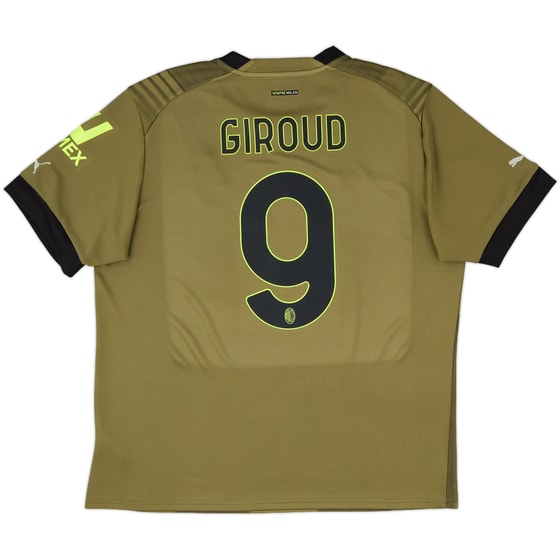 2022-23 AC MIlan Third Shirt Giroud #9 - 8/10 - (XL)