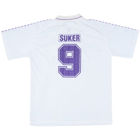 1996-97 Real Madrid Taquy Home Shirt Suker #9 - 9/10 - (L)