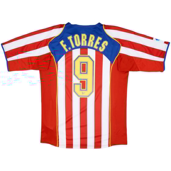 2004-05 Atletico Madrid Home Shirt Torres #9 - 8/10 - (M)