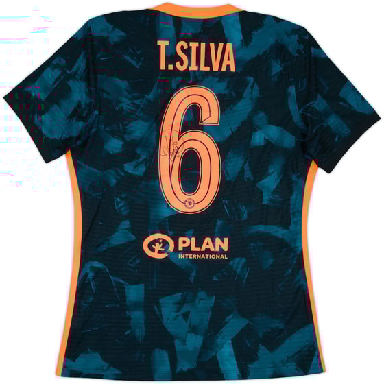 2021-22 Chelsea Player Issue Signed Third Shirt T.Silva #6