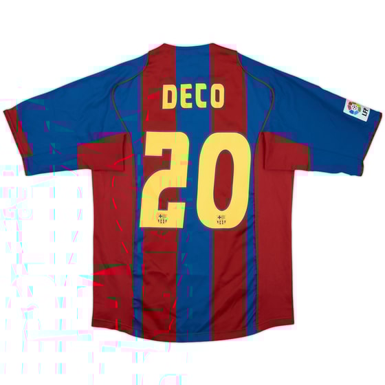 2004-05 Barcelona Home Shirt Deco #20 - 8/10 - (M)