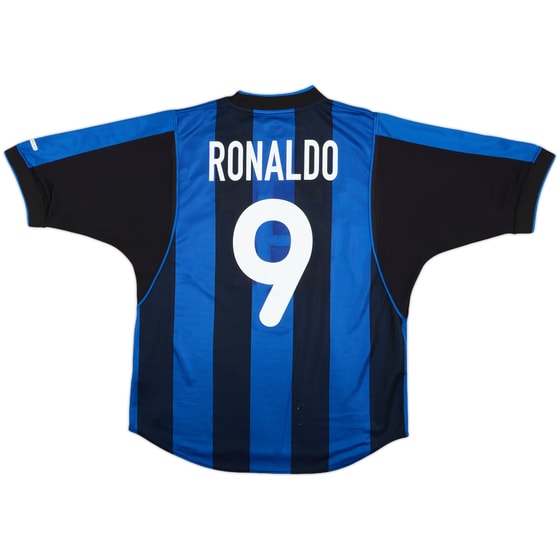 2000-01 Inter Milan Home Shirt Ronaldo #9 - 7/10 - (M)