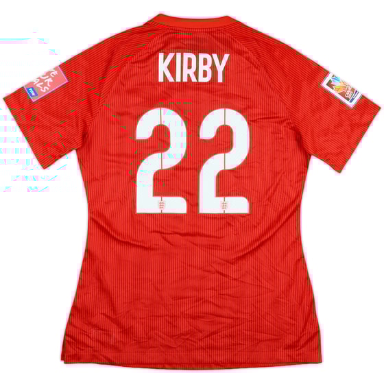 2015 England Women Match Issue Squad Signed FIFA World Cup Away Shirt Kirby #22