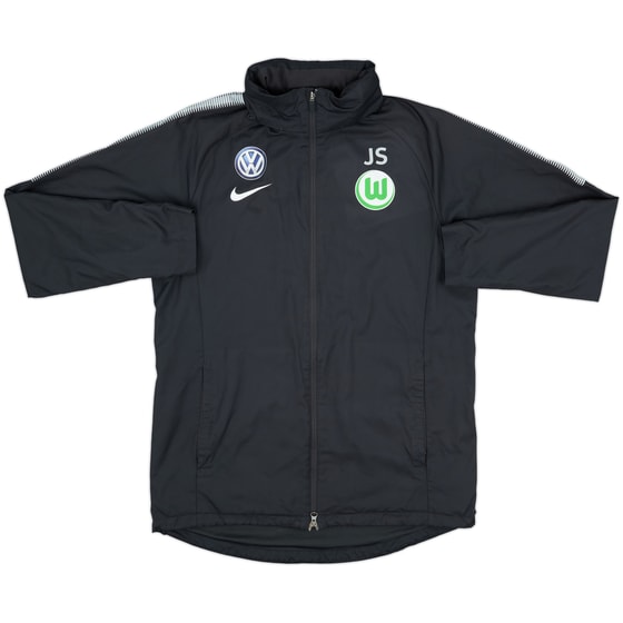 2017-18 Wolfsburg Nike Staff Issue Hooded Rain Jacket JS - 7/10 - (L)
