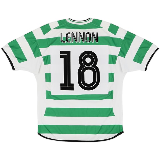 2001-03 Celtic Home Shirt Lennon #18 - 8/10 - (L)