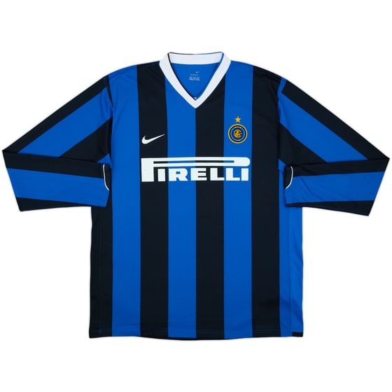2006-07 Inter Milan Home L/S Shirt - 6/10 - (XL)