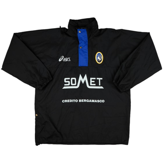 1996-97 Atalanta Asics Hooded 1/4 Zip Rain Jacket - 8/10 - (XL)