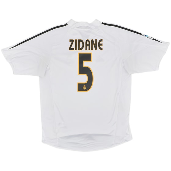 2004-05 Real Madrid Home Shirt Zidane #5 - 8/10 - (M)