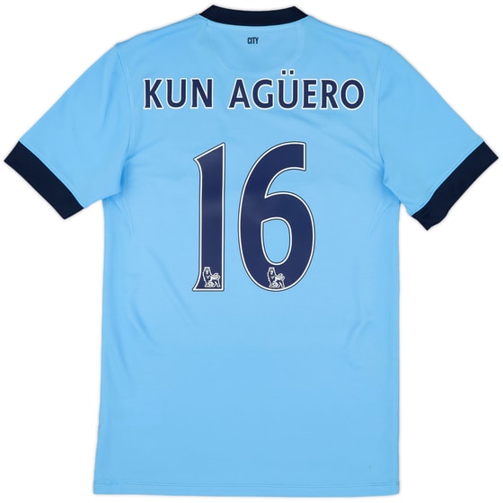 2014-15 Manchester City Home Shirt Kun Aguero #16 - 8/10 - (S)