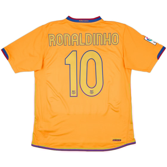2006-08 Barcelona Away Shirt Ronaldinho #10 - 7/10 - (M)