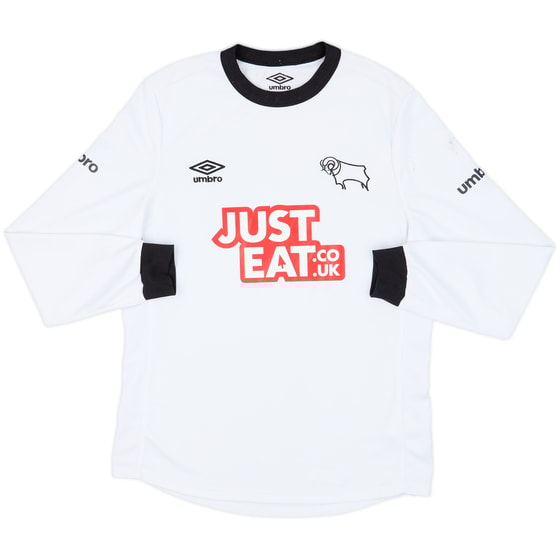 2014-15 Derby County Home L/S Shirt - 6/10 - (S)