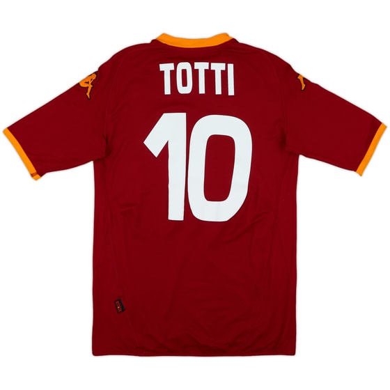 2007-08 Roma Home Shirt Totti #10 - 8/10 - (L)