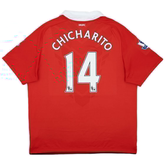 2010-11 Manchester United Home Shirt Chicharito #14 - 7/10 - (XL)