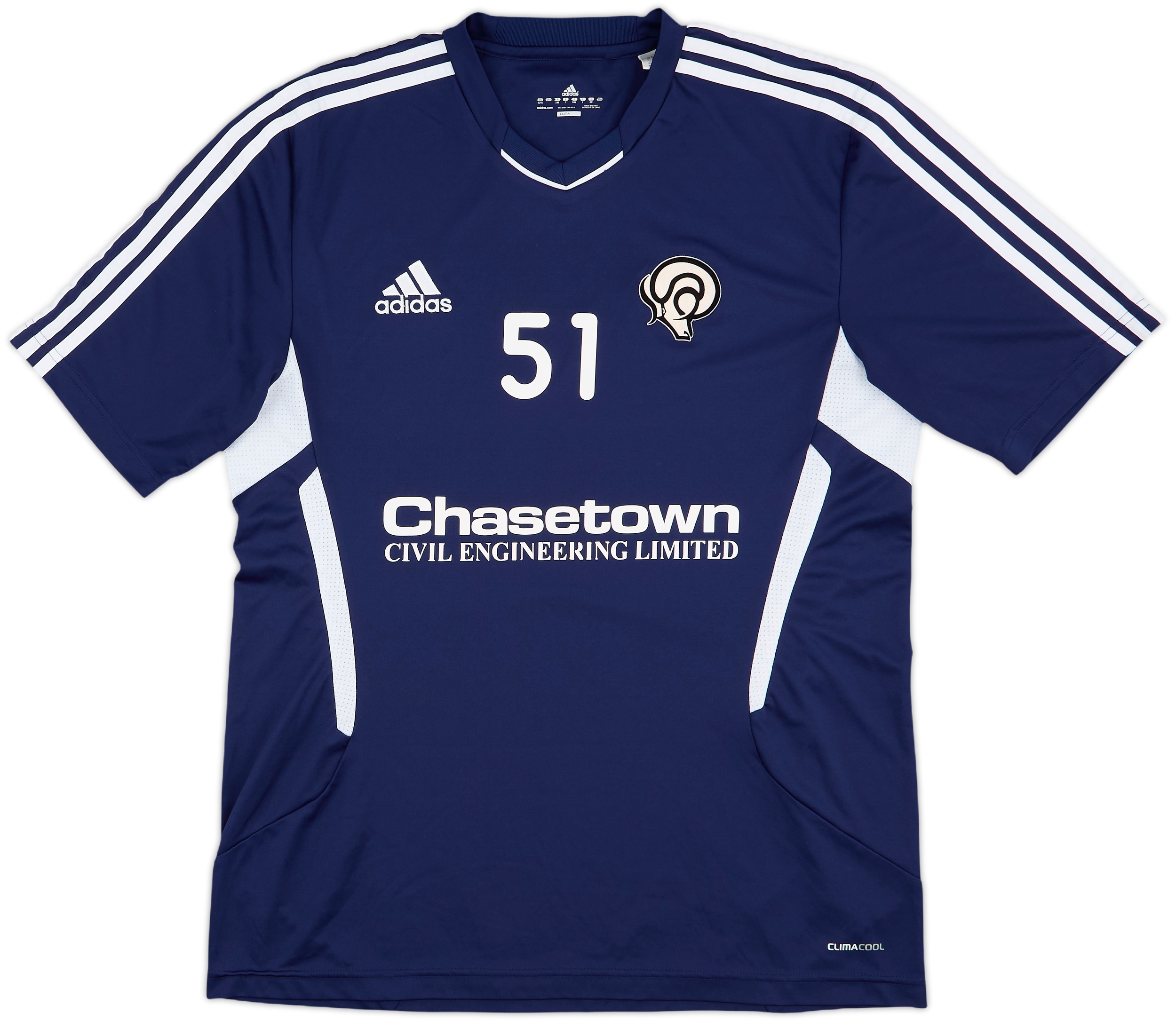 2011-12 Derby County player issue adidas Training Shirt #51 - 9/10 - (L)