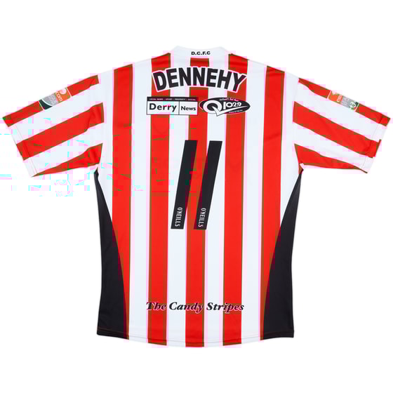 2008-09 Derry City Match Issue Home Shirt Dennehy #11