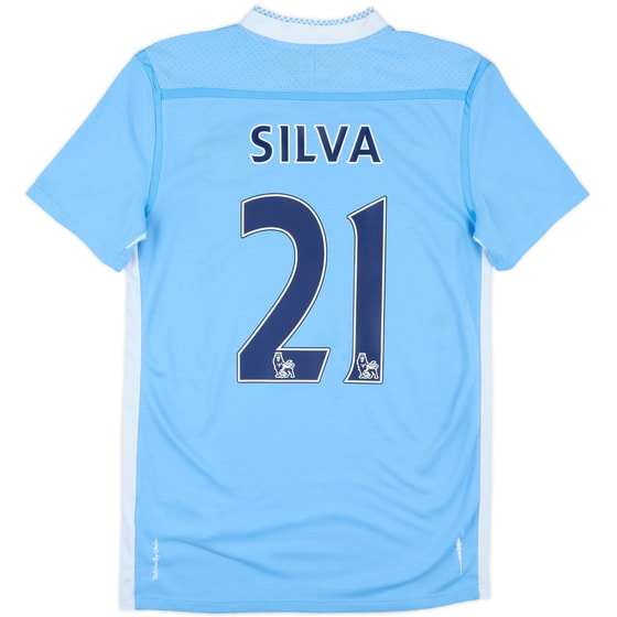 2011-12 Manchester City Home Shirt Silva #21 - 8/10 - (S)
