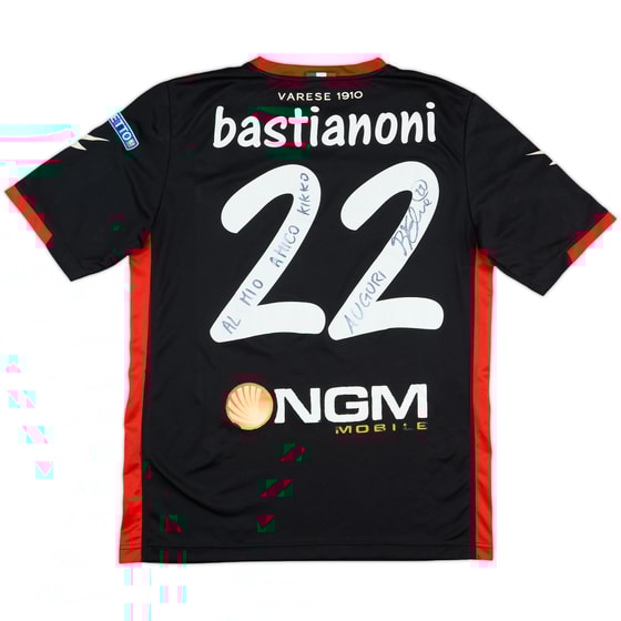 2013-15 Varese Match Issue Signed Third/GK S/S Shirt Bastianoni #22