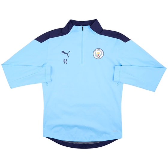 2020-21 Manchester City Player Issue Puma 1/4 Zip Drill Top #93 - 8/10 - (M)