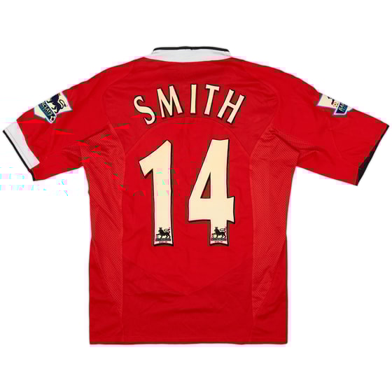 2004-06 Manchester United Home Shirt Smith #14 - 6/10 - (S)