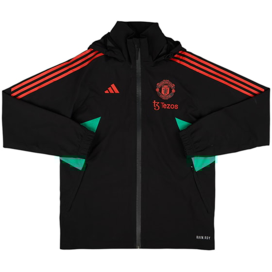 2023-24 Manchester United adidas Hooded Rain Jacket - 9/10 - (M)