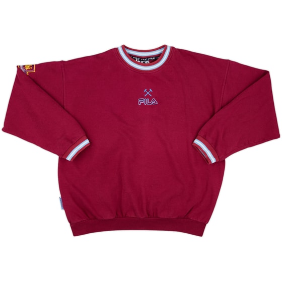 1999-01 West Ham Fila Sweat Top - 8/10 - (XL)
