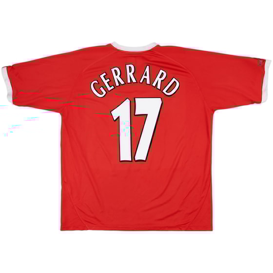 2001-03 Liverpool CL Shirt Gerrard #17 - 6/10 - (XL)
