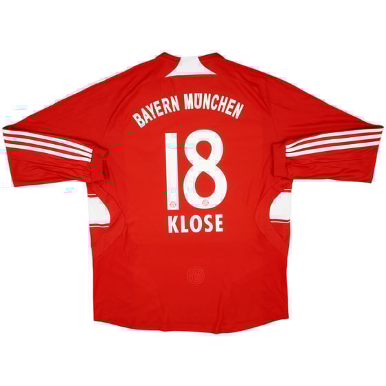 2008-09 Bayern Munich Home L/S Shirt Klose #18 - 8/10 - (XL)