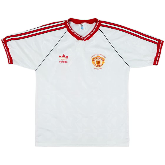 1990-91 Manchester United European Cup Winners Cup Shirt #10 (Hughes) - 9/10 - (L)