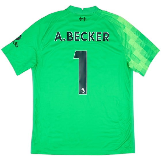 2021-22 Liverpool GK S/S Shirt A.Becker #1 - 10/10 - (L)